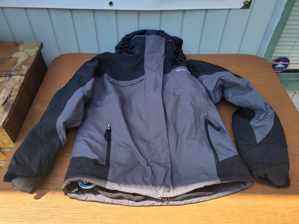 Port Authority Ski Jacket Women L Gray Fleece Lined Pivotal Resources Waterproof